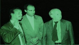 حسن عمر العلوي مع محمد الفقيه البصري وعبد الرحيم التوراني (يونيو 1995)