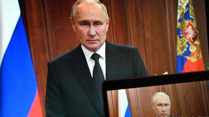 خطاب بوتين كبح  الانقلاب ومنع التصادم وتهديد بالمحاسبة