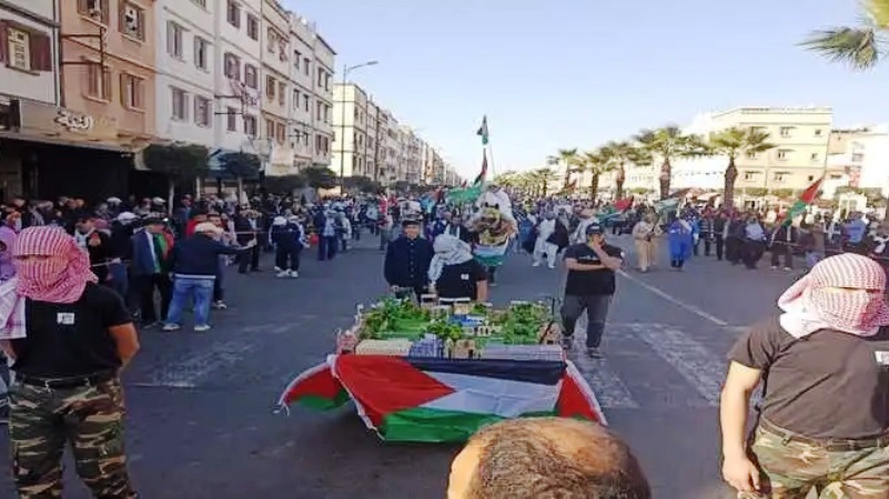 مسيرات حاشدة بطنجة والدار البيضاء دعما لفلسطين